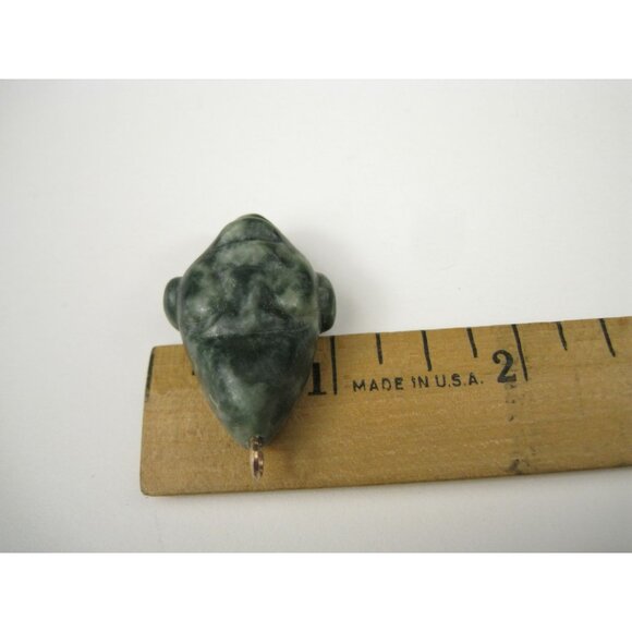 Carved Green Jade Face Head Figure Pendant - Picture 8 of 8